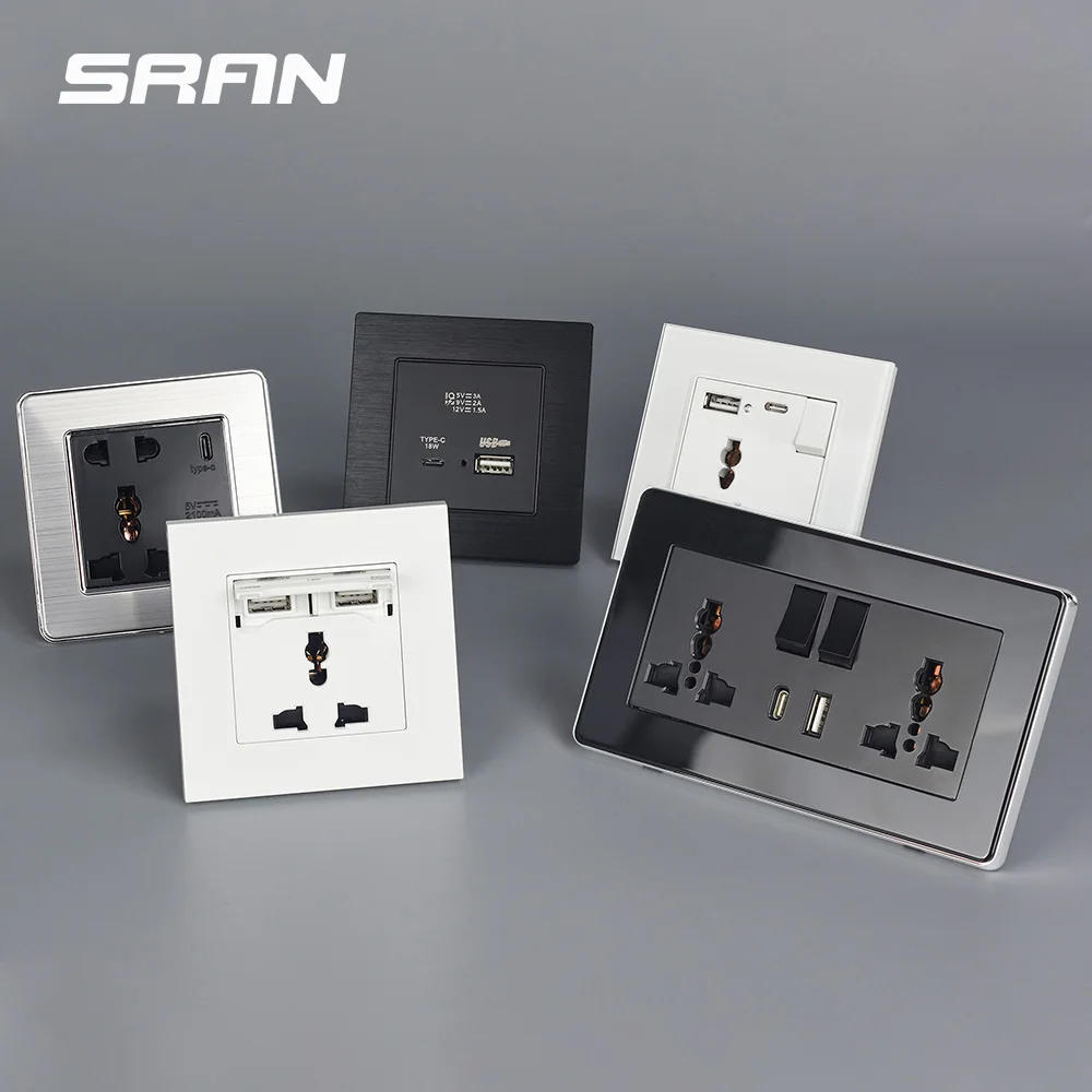 Universal Multi-function Design Electrical Light Switch Buttons and Outlet Socket