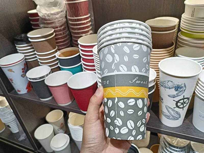 Hot paper cup sleeve custom paper coffee cup sleeve with logo coffee paper cups