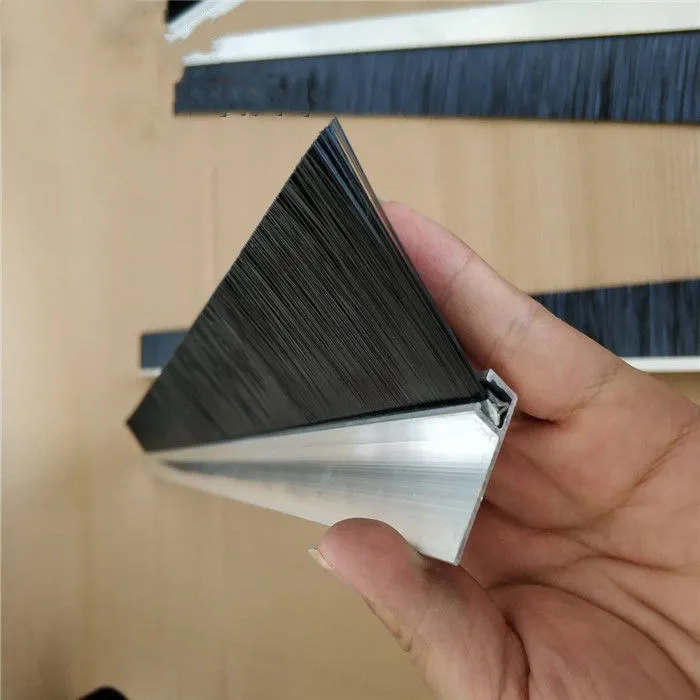 Nylon Door Bottom Seal Brush Weather Stripping Sealing Strip for Windproof and  Dust Prevention