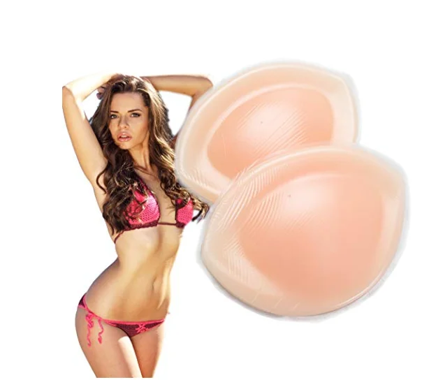 Amazon Hot Selling Silicone Breast Enhancer Nude Swimwear Silicone Gel Push up Bra Pads