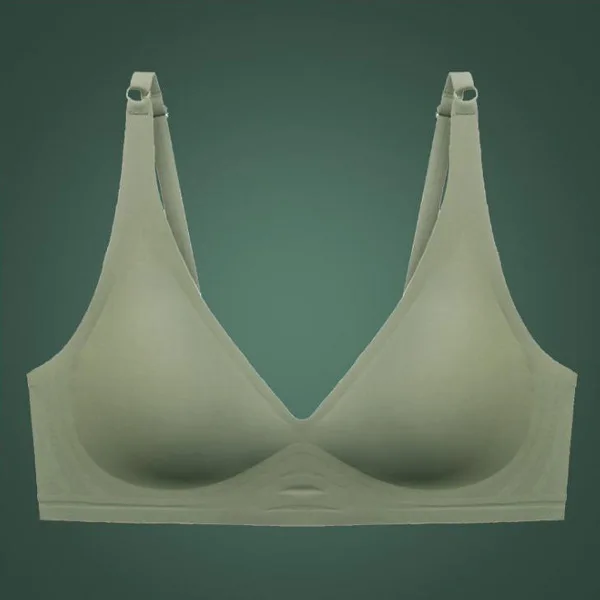 Dropshipping Girls Fashion Simple Soild Color Push Up Wireless T-shirt Bra Comfort Women Seamless Bra