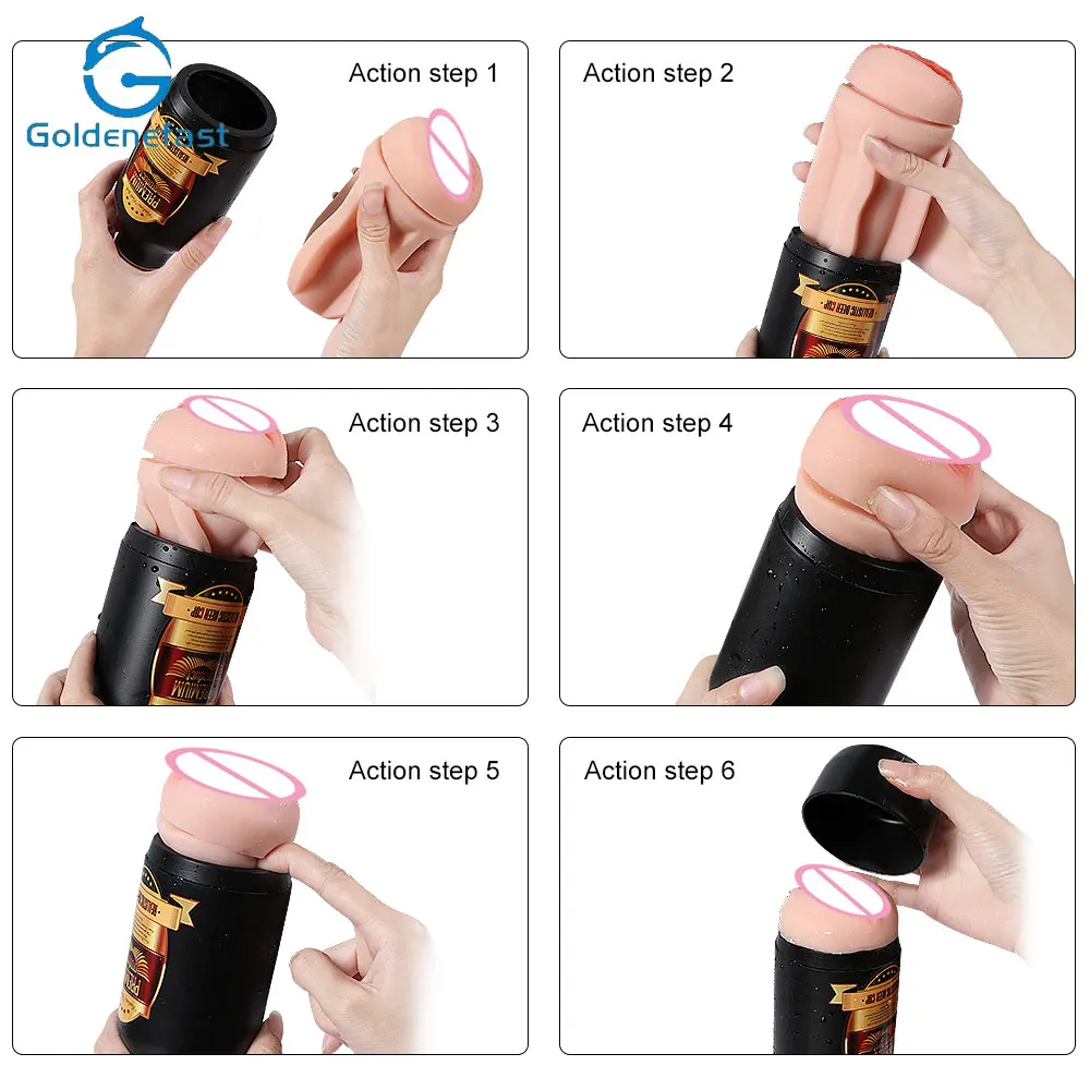 E-Fast 2019 new 100% waterproof Male Masturbation Cup Beer Bottle Shaped Aircraft Sexual Adult Products for Men