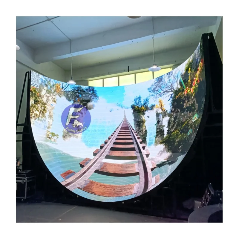 4D video wall virtual Digital Signage immersive experience LED display led screen flexible P0.9 P1 P1.2 P1.5 P1.8 popular 2025