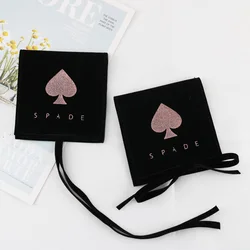 Wholesale custom suede jewelry pouch packaging with logo