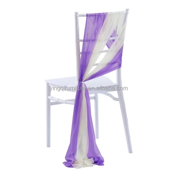 new style outdoor wedding decoration Chiffon antiwrikle  chair covers  on sale for wedding party event
