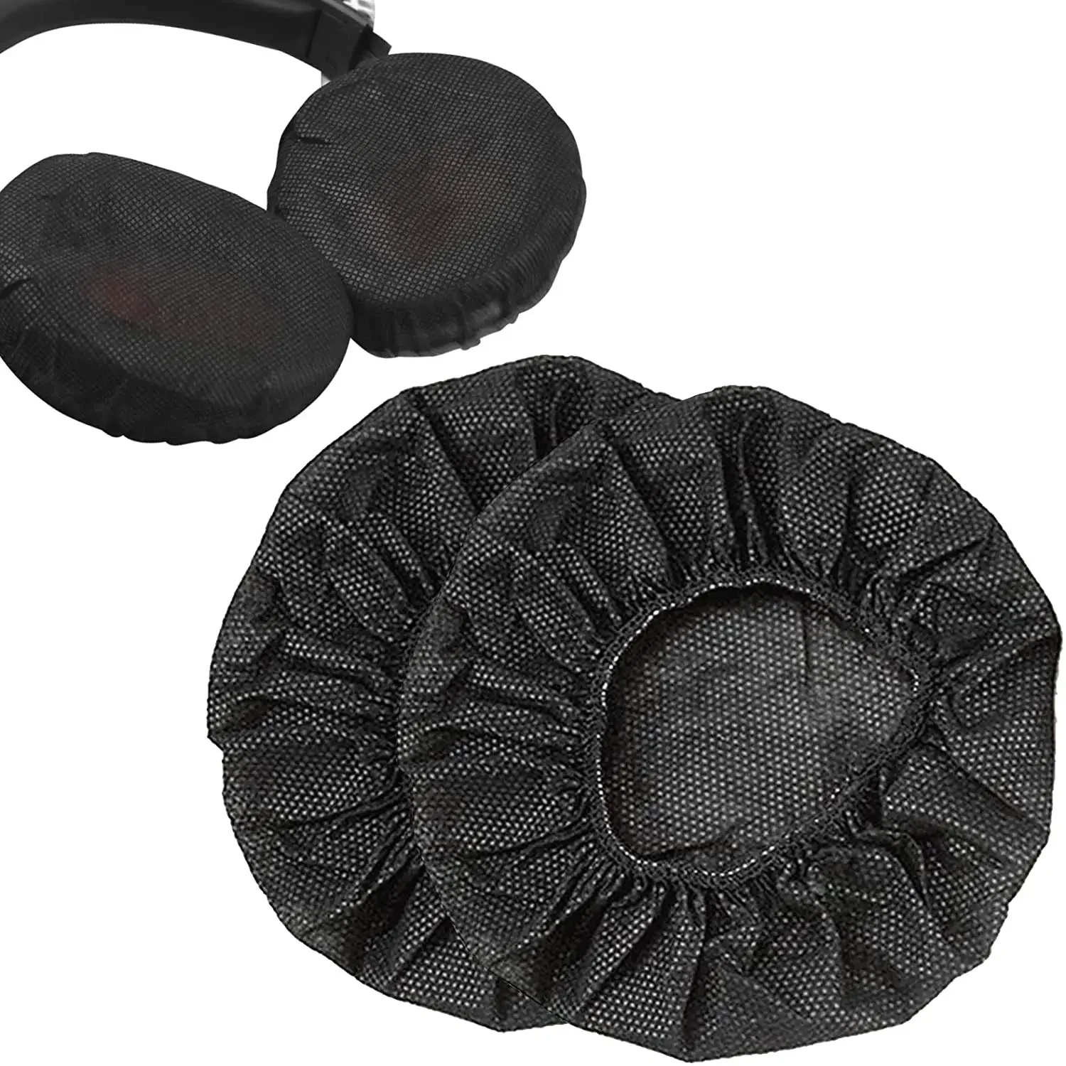 JUENYA Headset Ear Cushions Coating Dust Stretchable Sanitary Ear Pads Covers Disposable Non-woven Headphone Covers 100 PACK