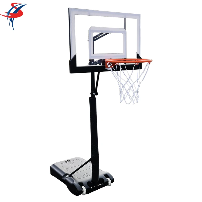 018Q Cheap Professional Adjustable Outdoor Portable Moveable Basketball Hoop Stand In Ground Basketball Ring System