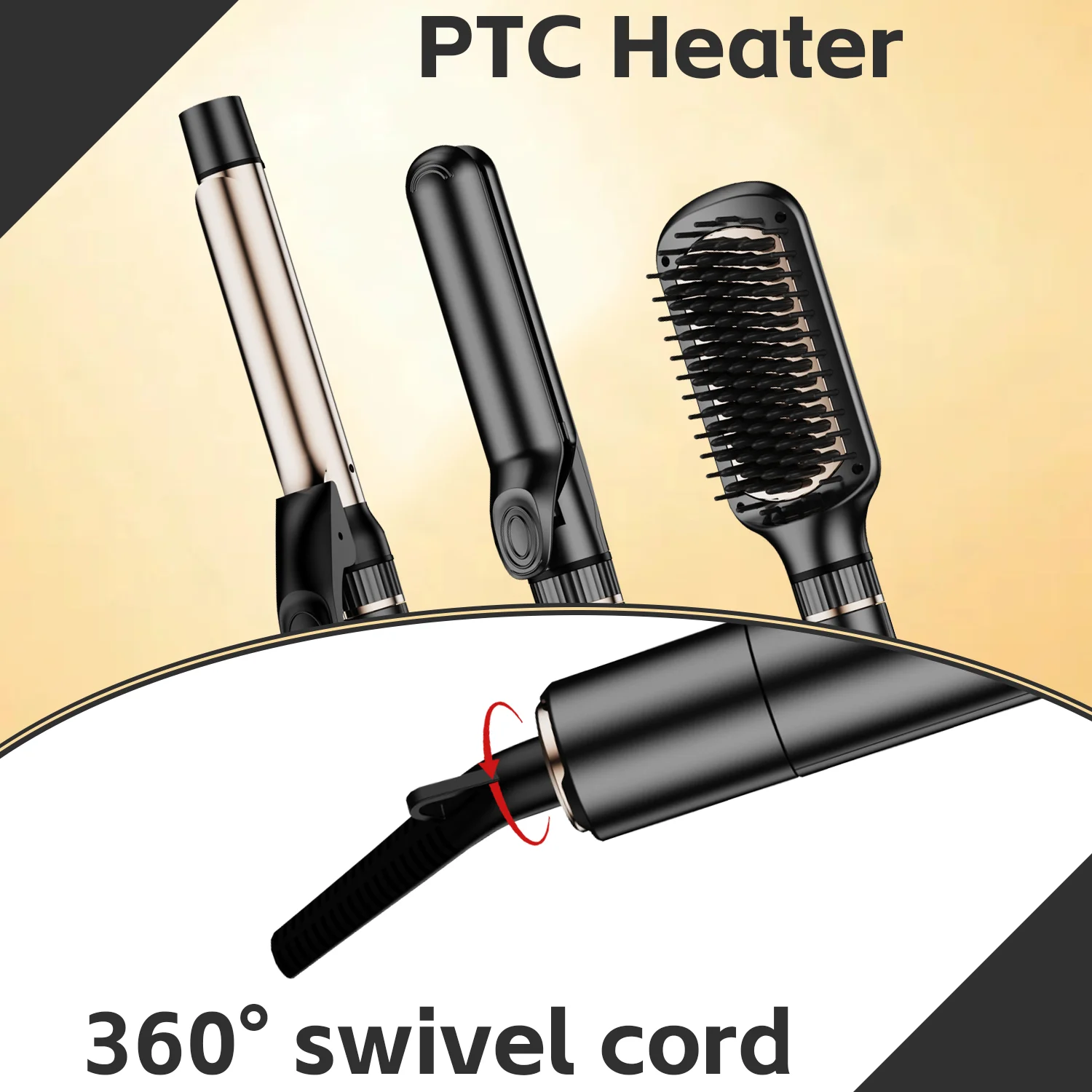 Professional OEM Customized Hair Straightener Brush For Negative Ion Flat Iron Hot Hair Straighteners Comb For Home Use