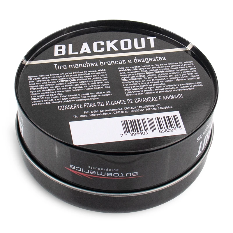 Exquisite round Platinum Wax Tin Pot Metal Can for Car Washing Wax Packing