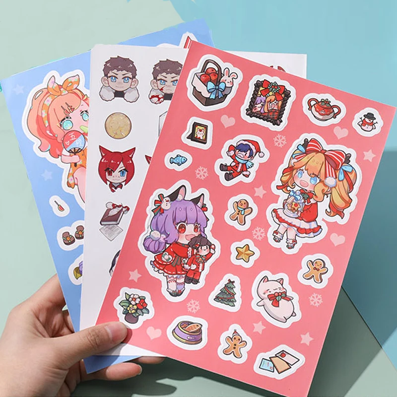 Матовая наклейка с логотипом на заказ этикетка для ноутбука Мультяшные голографические наклейки простыни недорогие виниловые вырезанные из аниме милые