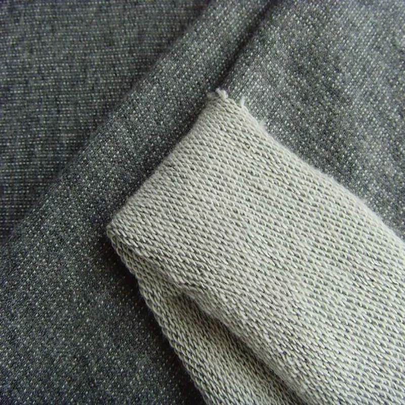 Cotton Spandex 95%Cotton 5% Spandex Plain Dyed French Terry Knitted Fabric