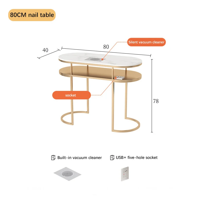 Metal Beauty Salon Workstation Nail Table Dust Collector Vent Nails Make Up Desk Nail Tech Manicure Table
