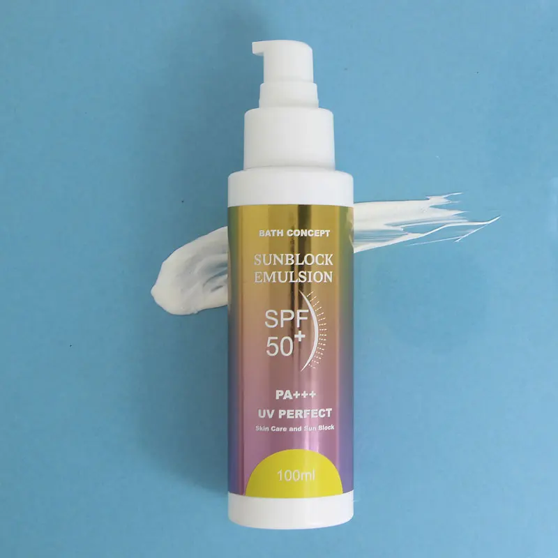 OEM Parts 210&211 Parts 820 ISO 13485 Private Label Milky Sunscreen Cream spf 50 Protector Solar Facial Sunblock For Face