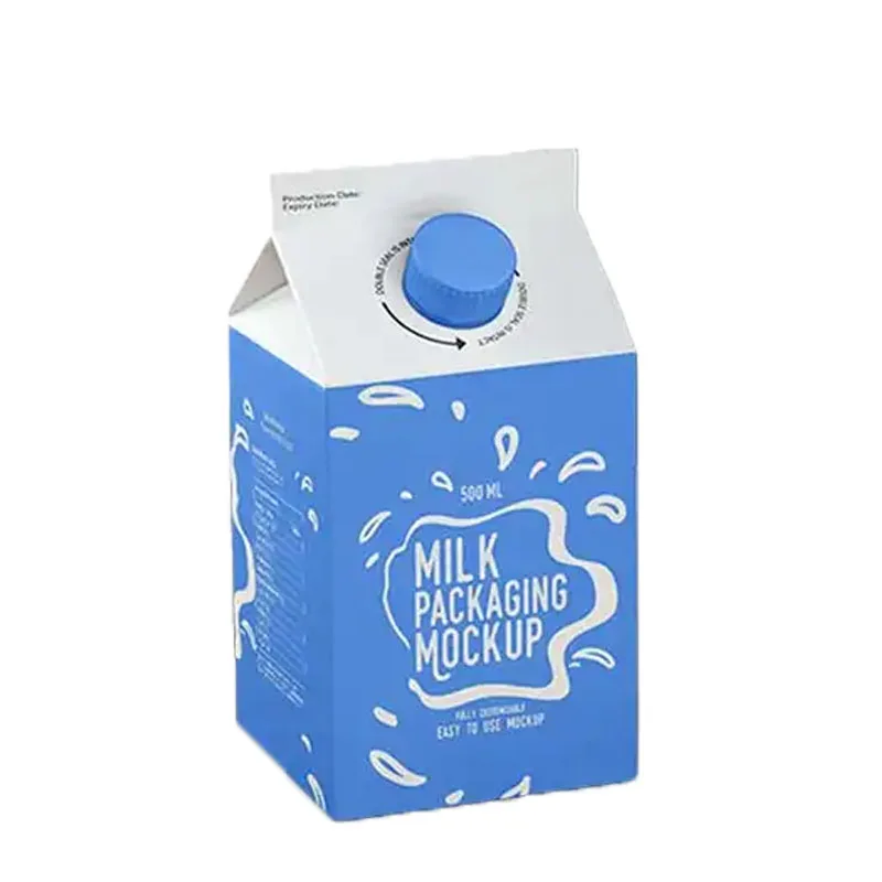 Customized Beverage Milk Carton Package Juice Paper Boxes For Brick Pack Filling Machine Milk Paper Box