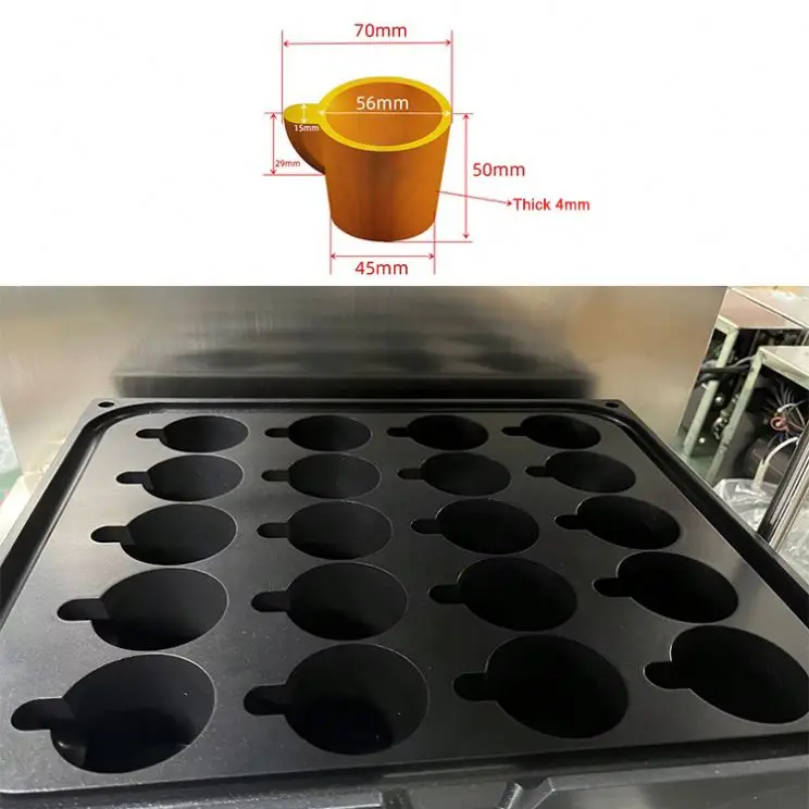Commercial Cup Cone Wafer Making Machine Small Edible Coffee Cup Maker
