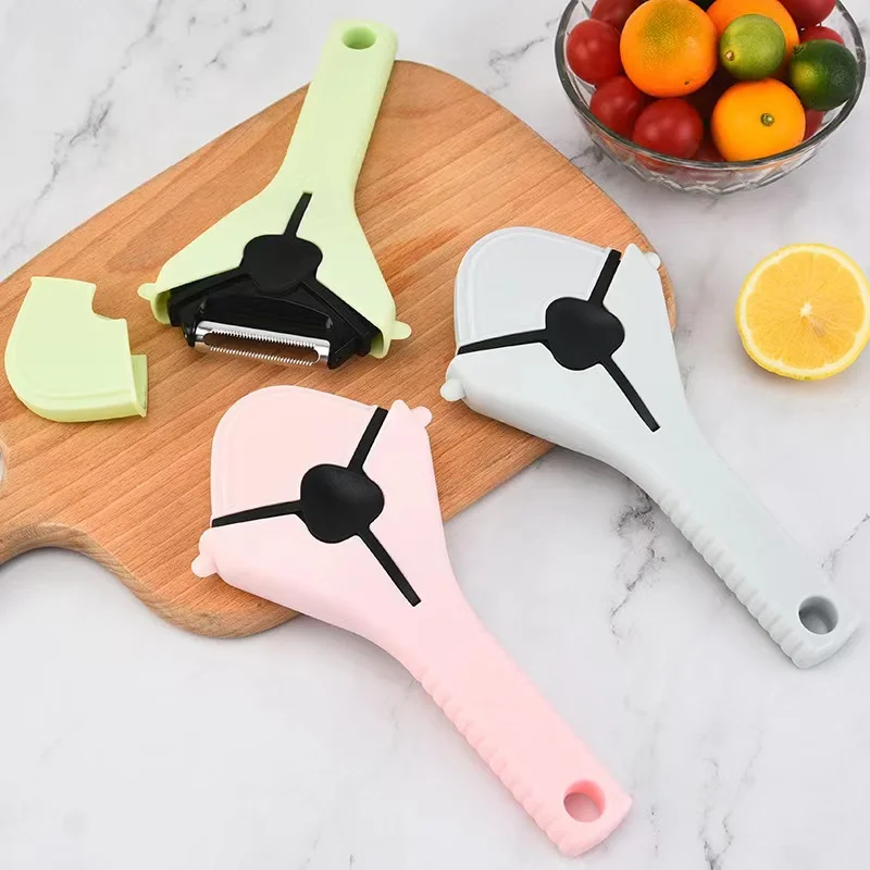 Hot Selling Kitchen Gadget Tools 3 In 1 Multi Function Stainless Steel Blade Manual Vegetable Cutter