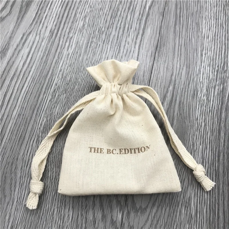 Custom Organic Cotton Bag Small Fabric Gift Pouch
