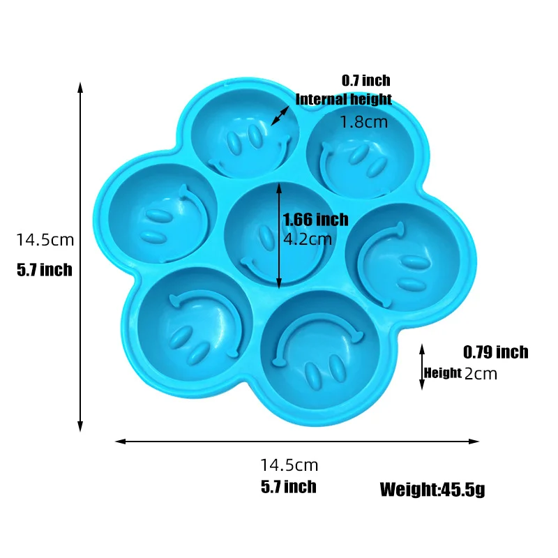 Ice Cube Tray Smiley Face Chill Mold 3D Frozen Tray Novelty Ice Form Unique Frost Shaper Fun Chill Tray Silicone Cube Mold