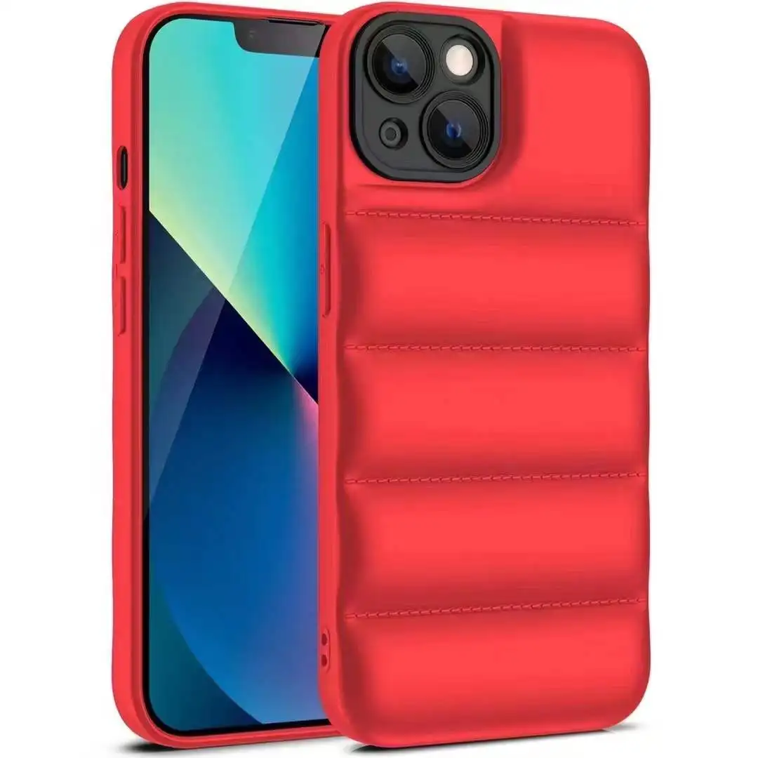 Luxury The Puffer Case Soft Fashion Brand Cover Winter Down Jacket Cloth Phone Case for Iphone 13 12 Pro X XS XR MAX 11 Mini OEM