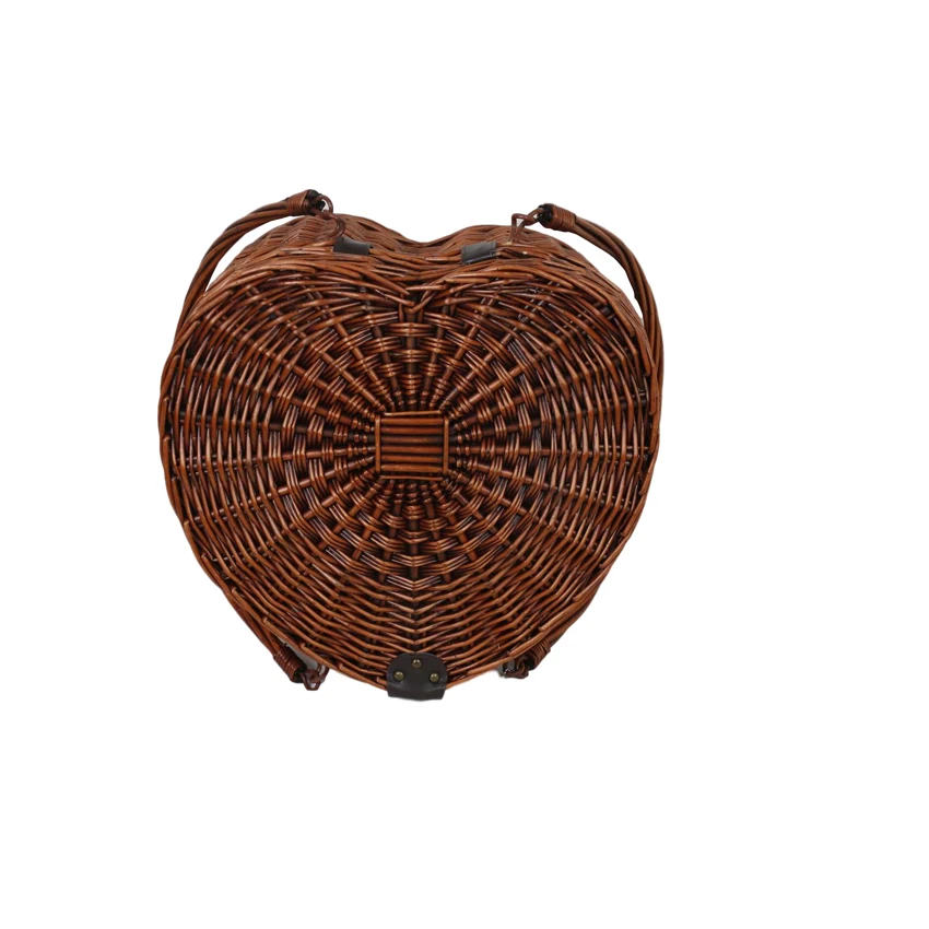 Романтическая подарочная корзина на День святого Валентина, наборы для двоих, плетеная корзина для пикника