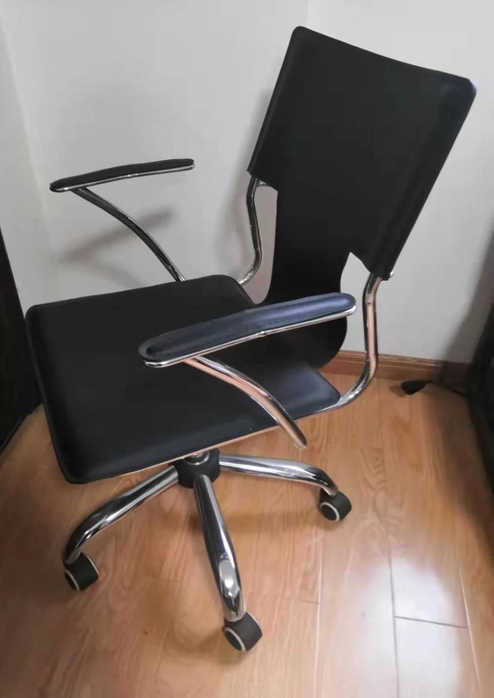 Low back metal swivel specific use office bank hall staff chair