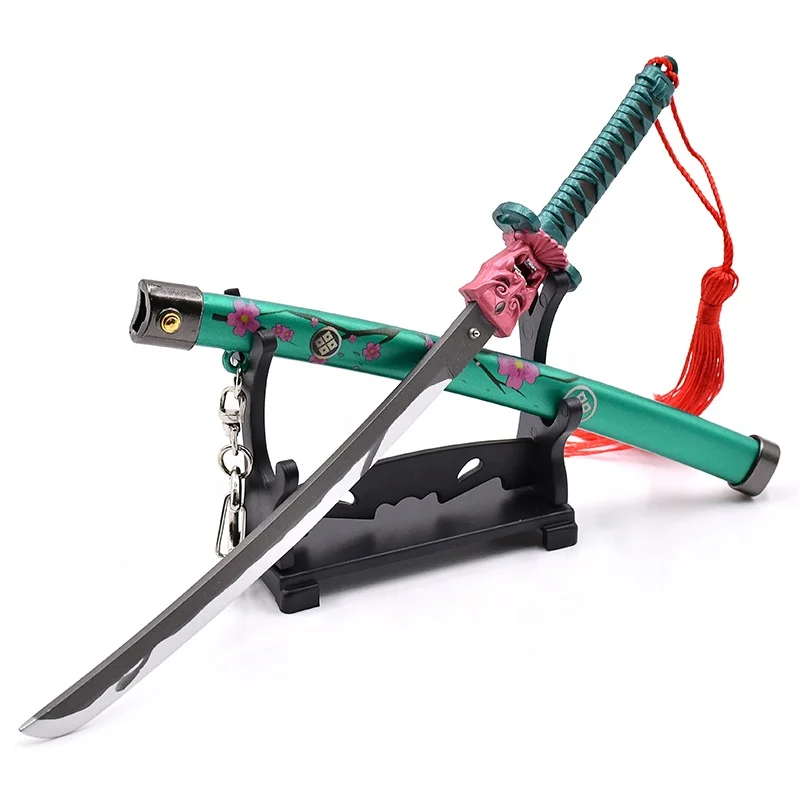 New Design 22CM Game VALORANTS Toys Sword Mini Katana Metal Zinc Alloy Keychain Crafts for Fans
