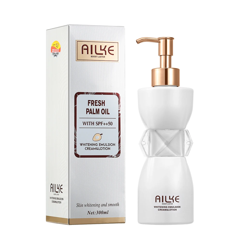 AILKE SPF ++ 50 органическое пальмовое масло быстрое белое освещение питательный увлажняющий отбеливающий лосьон для тела черной