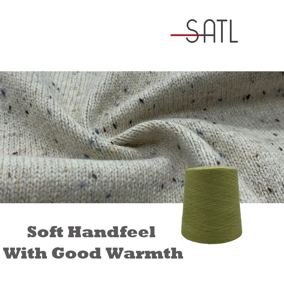 Gold Supplier 85%Cotton 15%Mercerized&Anti-Shrinkage Wool(19.5Micron) Blended Dyed Core Spun Yarn 3/50nm