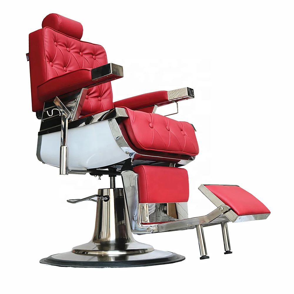 High Quality Hair Salon Red PU Leather Relining Barber Chairs For Barbershop
