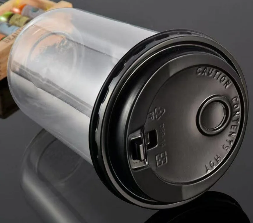 Plastic Coffee Cup Lid with 2 Holes PP Plastic Cover Lid for Coffee Cup Takeaway at Factory Price