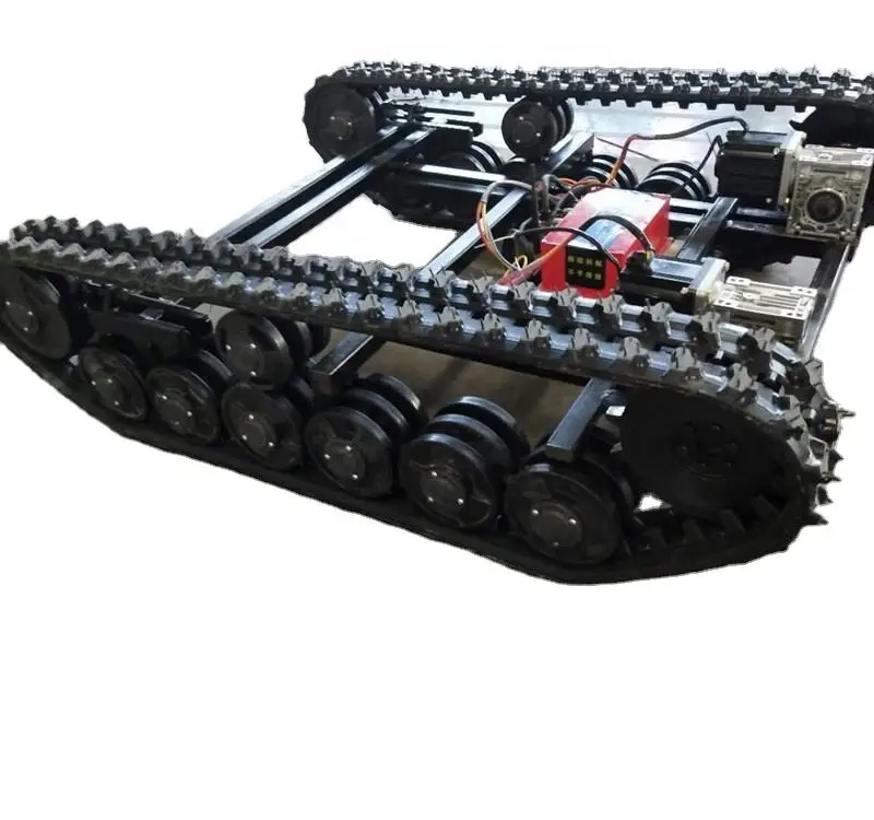 Customizable 24V 24V Mini Tractor Chassis Electric Robot Tank Rubber Track Excavator New Used Steel Gear Crane Carrier Farm