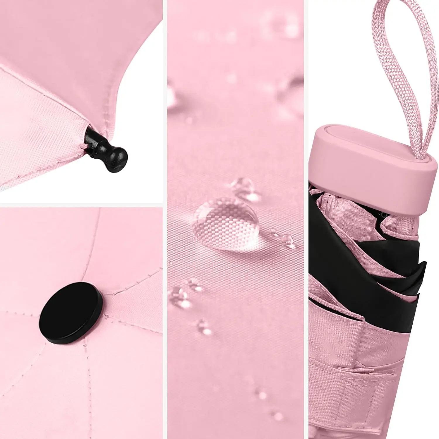 Lightweight Folding Compact Travel Small Mini Umbrella for Kids Sombrilla 8 Ribs Design Pocket Korean Umbrella Uv Protection