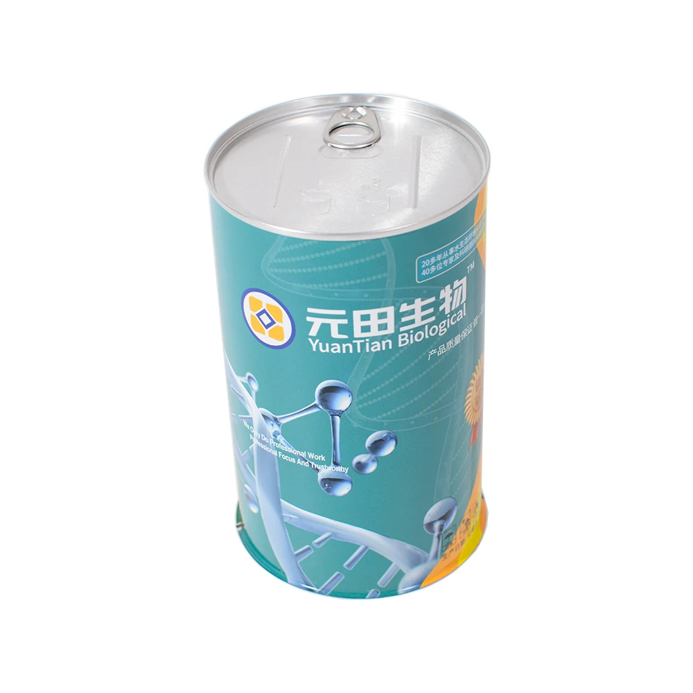 Factory Wholesale Custom Milk Power Tin Can Bovine Colostrum Probiotics Protein Powder Tea  Tinplate cans Packaging Jar