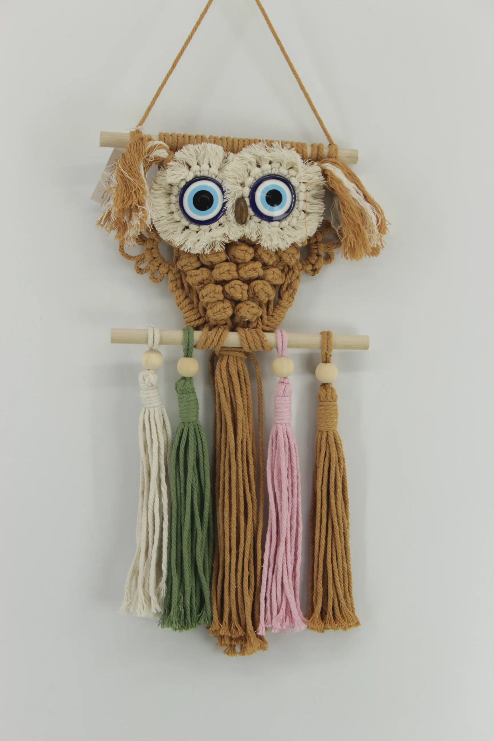 Colourful Beautiful Owl Tapestry Craft Bedroom Wall Decor Macrame Hand Woven Gift