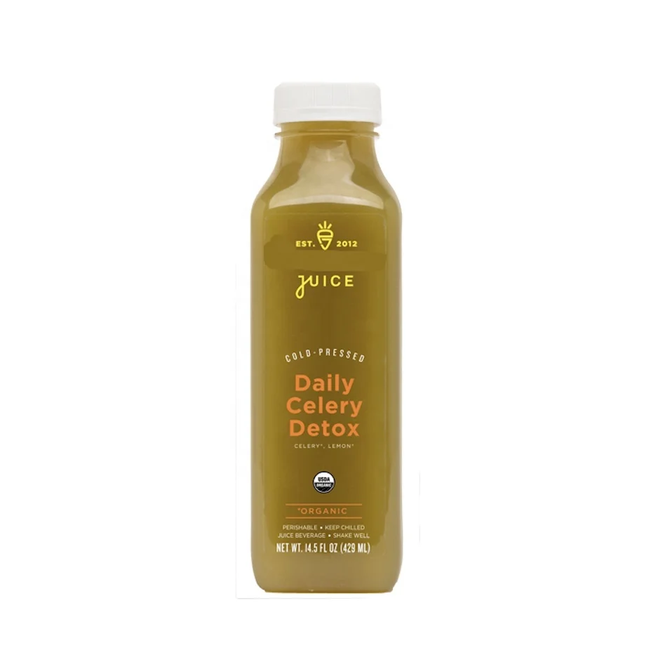 Organic  Lemon Drink Cold-pressed DAILY CELERY DETOX  Fruit and Vegetable Juice Beverage 429ml PET Can