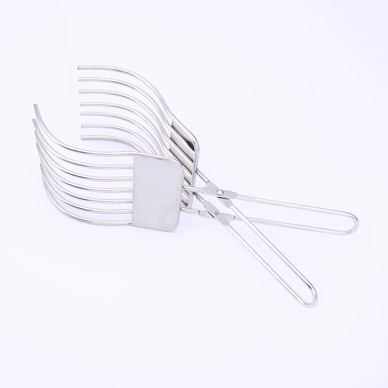 Manufacturers hot selling direct stainless steel barbecue clip cooking kitchen clip hotel buffet creative steak clip