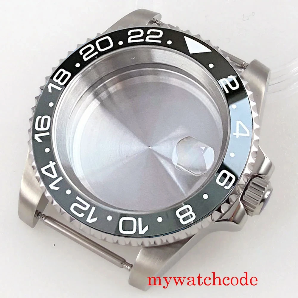 40 мм GMT черный Grey SUB чехол для часов NH34 NH35 NH36 NH70 NH72 NH38 стальной скользящий ремешок Сапфировая керамическая вставка