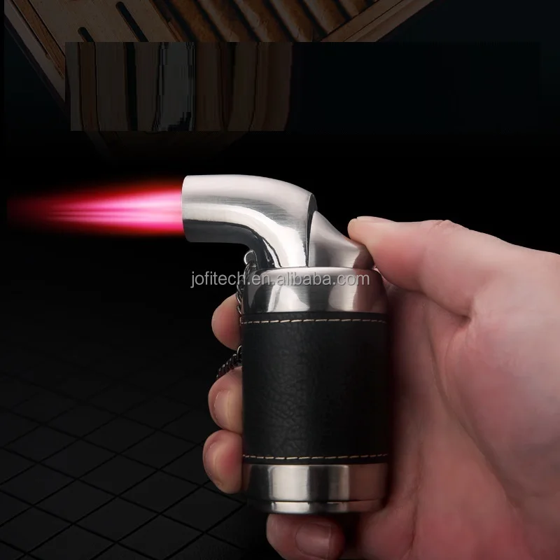 4 Jets Torch Jet Flame Lighter Refillable Butane Gas Windproof for Cigars Pipes Candles Champing-for Business Gifts