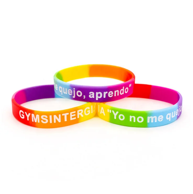 hot selling eco-friendly no minimum cheap advertising gifts custom logo silicone bracelet wristband