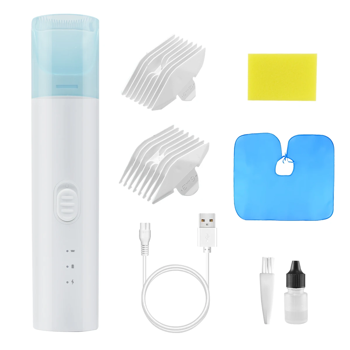 Professional Hair Clippers Waterproof Baby Hair Clippers Low Noise Vacuum and Suction Cordless Hair Clipper For Baby