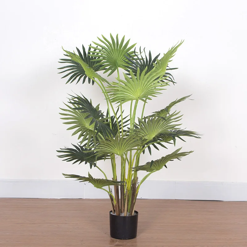Wholesale New Design Bonsai Faux Palm Tree Large Outdoor and Indoor Decorative Plants Mini Fan Shape Artificial Palm Tree