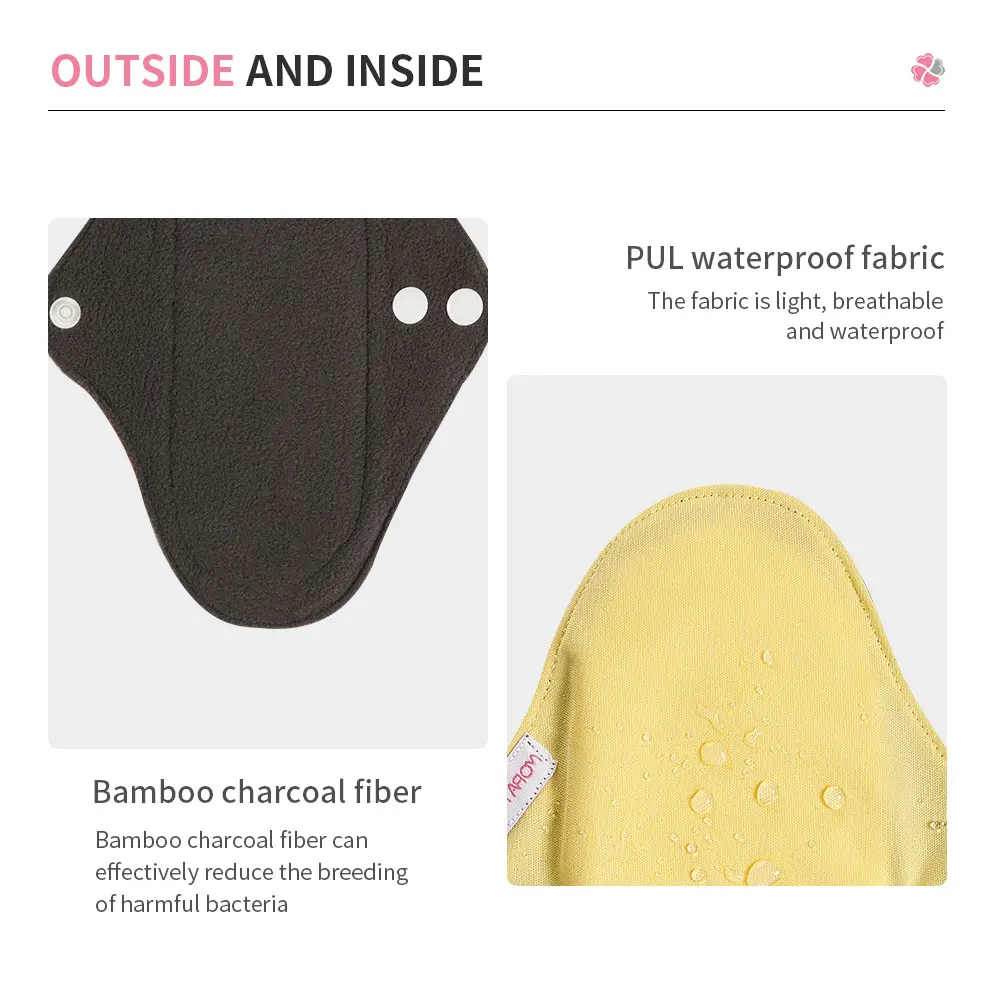 Mora mona Organic Cotton Cloth Menstrual Reusable Washable Sanitary Pad reusable washable reusable women sanitary napkin