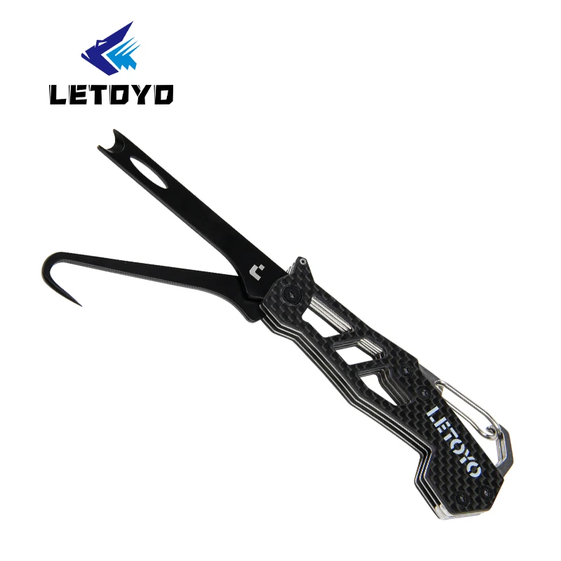 LETOYO New Fishing Tools Folded Mini Black Blue Squid Fillet Knife Saltwater Seafishing Squid Knife