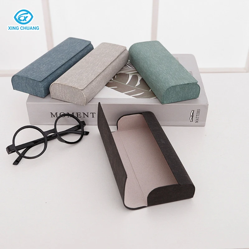 Simple Fashion Glasses Case PU Leather New Style Sunglasses Case High Quality Mixed Color Glasses Case Box