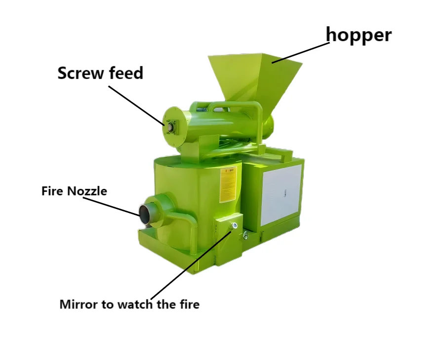 Energy saving portable intelligent control system biomass burner Hot Sale 60 0000 Kcal Biomass Wood Pellet Burner