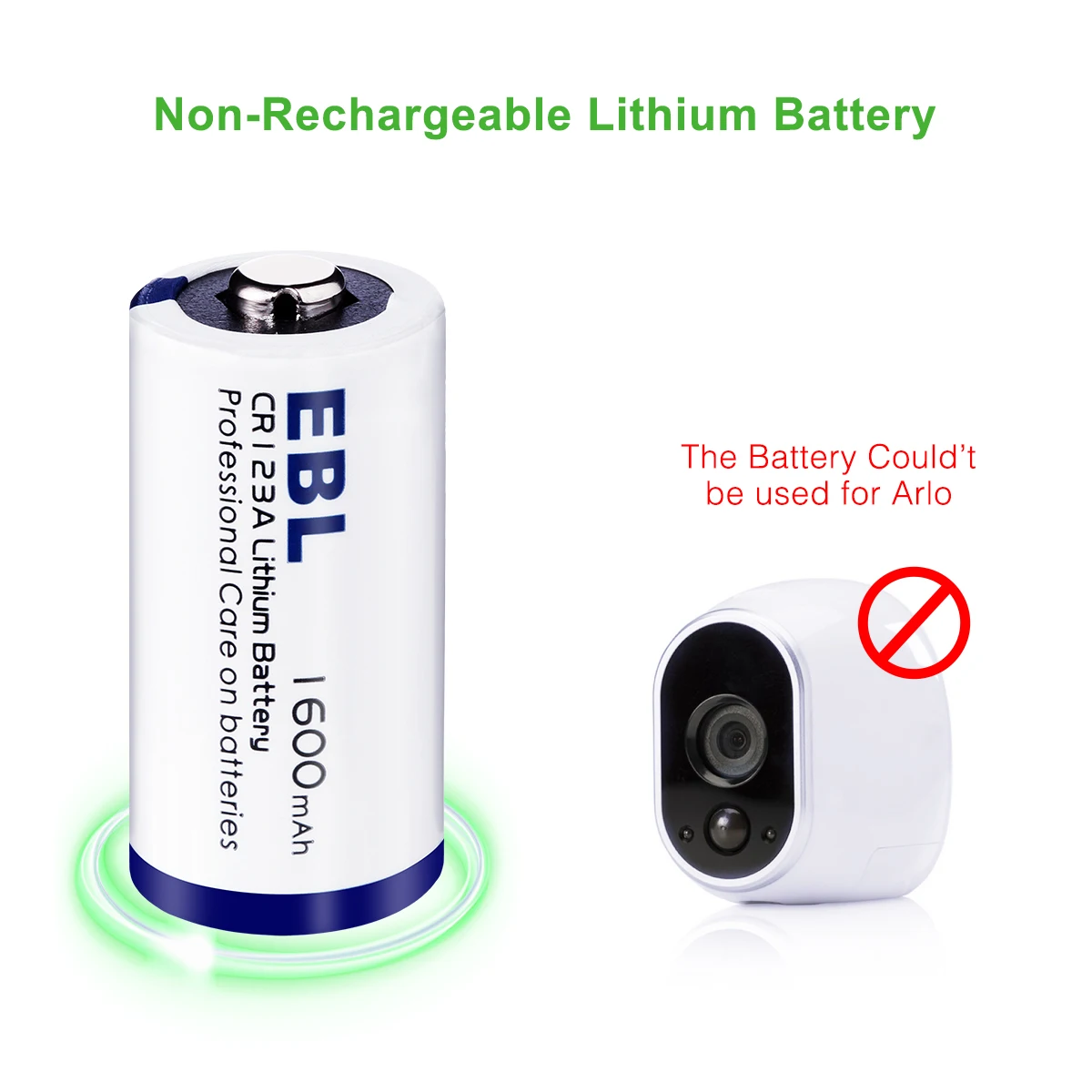 Cameras Flashlight 4 Pack EBL Lithium CR123A Batteries 3V 1600mAh Rechargeable Lithium Metal Battery With 10-Year Shelf Life