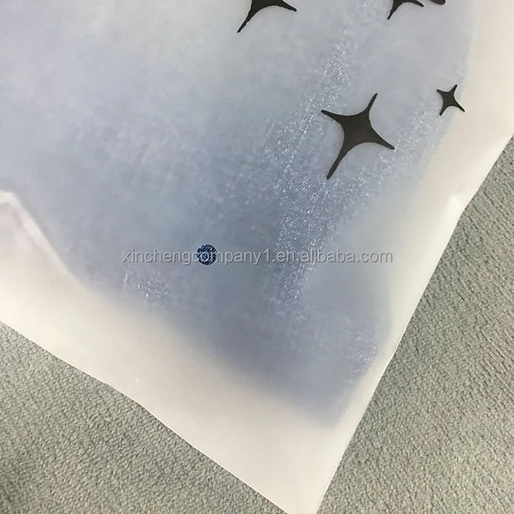 Eco friendly zippered clothes packaging bag frosted plastic ziplock bag PE zip lock packaging bag with your logo