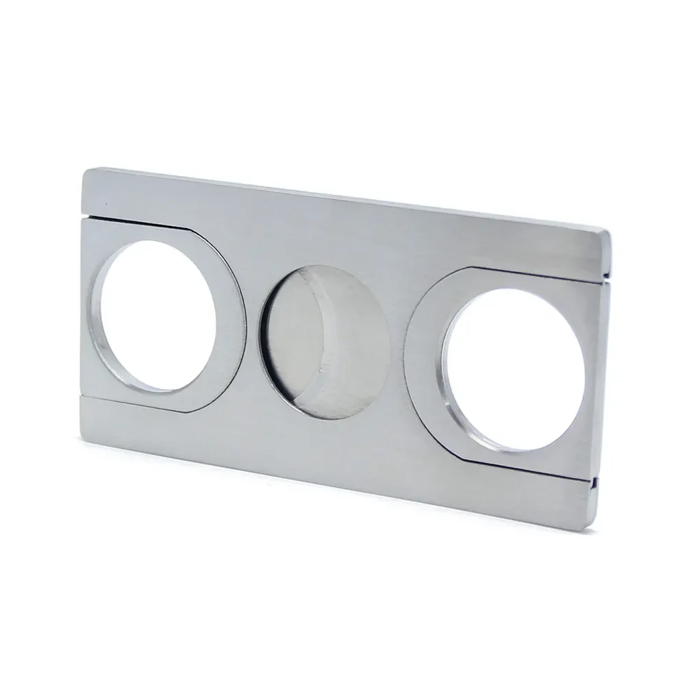 Wholesale Double Blade Super Sharp Stainless Steel Cigar Cutters High Quality Pocket Portable Square Cigar Scissors