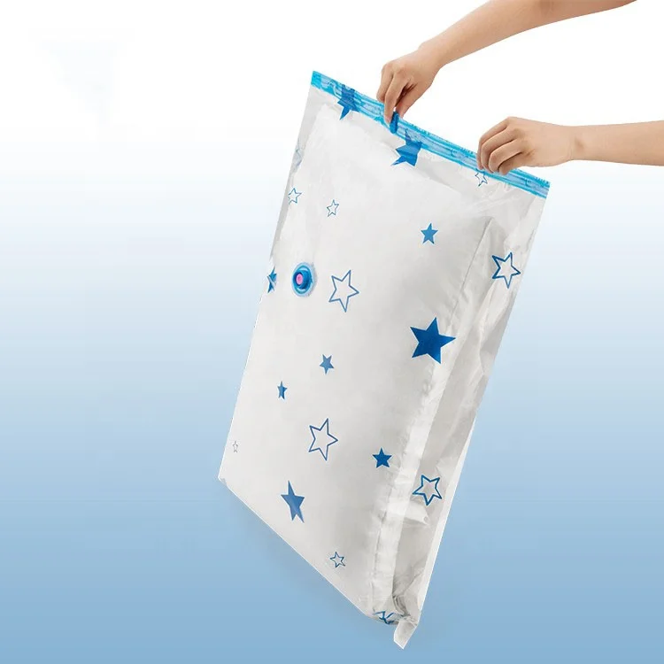 Suction Valve Vacuum Seal Storage Bag For Clothes And Bedding