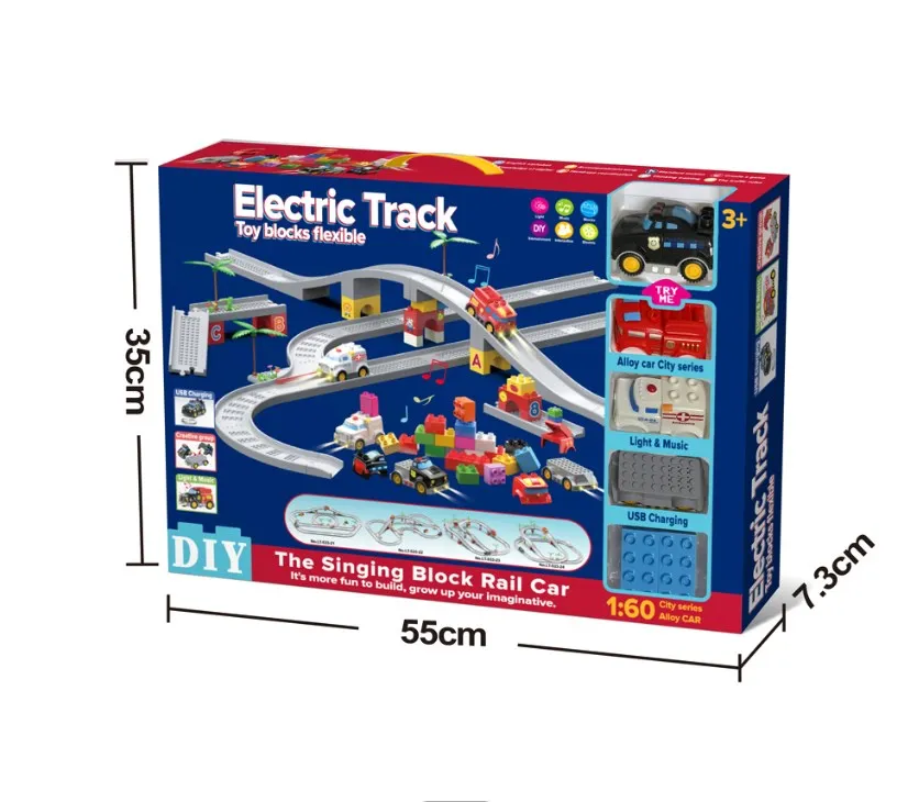 2022 toys Slot Car Racing Track Electric 1/60 Mini Fast Speed Car Race Track slot toys running car interlocking toy bricks